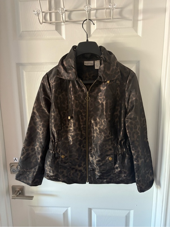 Chico's Jackets & Blazers - Chico’s Animal Print Lightweight Zip-Up Jacket – Size 0